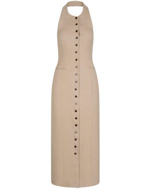 Heirlome Sarah Linen-Blend Midi Dress - Natural