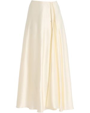 Moré Noir Effie Satin Skirt - White