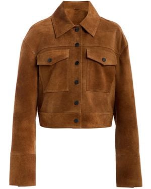 Jonathan Simkhai Grafton Suede Cropped Jacket - Brown