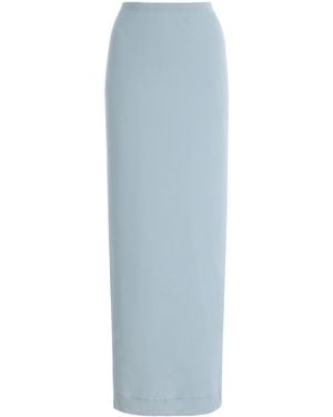 ÉTERNE Emma Stretch Cotton-Modal Maxi Skirt - Blue