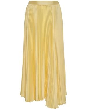 Jil Sander Pleated Midi Skirt - Yellow