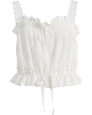 Ulla Johnson Isola Gathered Cotton Top - White