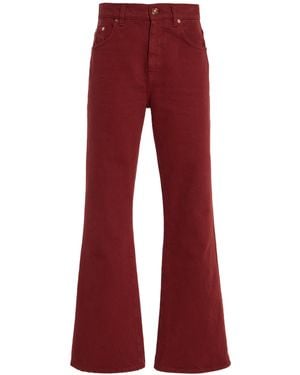 Gabriela Hearst Ezra Cropped Bootcut Jeans - Red