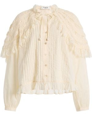 Sea Margaret Cotton Capelet Top - Natural