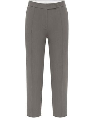 Alex Perry Cropped Wool-Blend Straight-Leg Trousers - Grey