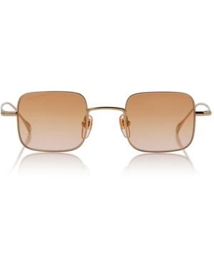 Gucci Square-Frame Metal Sunglasses - Orange