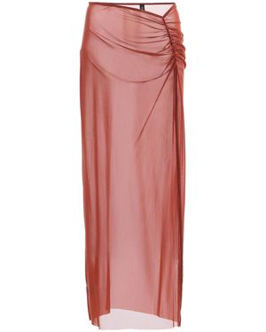 Bondeye Claudia Mesh Maxi Skirt - Red