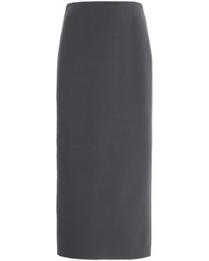 Birrot Exclusive Lay2 Crepe Maxi Skirt - Gray