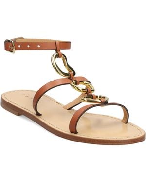 Amanu The Bazaruto Leather Sandals - Metallic