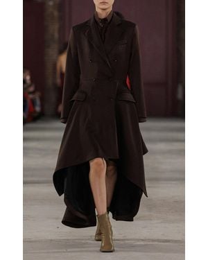 DIOTIMA Double-Breasted Wool-Blend Riding Coat - Black