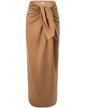 STAUD Romee Draped Sarong - Natural
