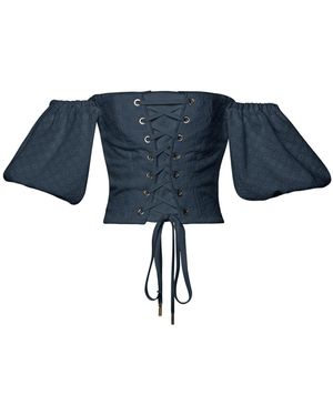 Lena Hoschek Maddalena Cotton Corset - Blue