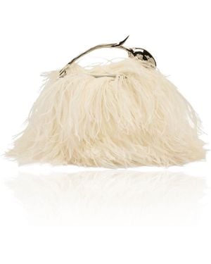 Erdem Bloom Feathered Mini Bag - Natural