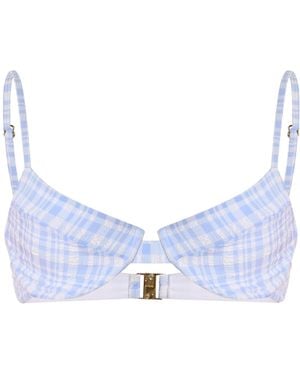 Juillet Lulu Balconette Bikini Top - Blue