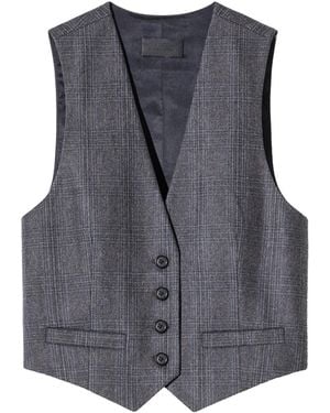 Nili Lotan Ismael Wool-Cashmere Vest - Grey