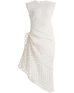 DIOTIMA Notting Broderie Anglaise Cotton Midi Dress - White