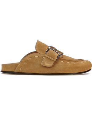 DI GAÏA Farah Suede Mules - Natural
