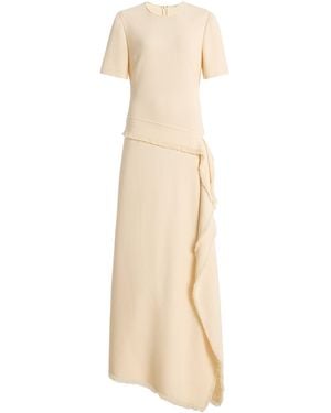 FFORME Jaune Asymmetrical Maxi Dress - Natural