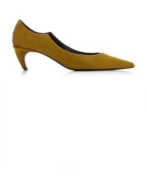 KHAITE Valerie Leather Court Shoes - Yellow