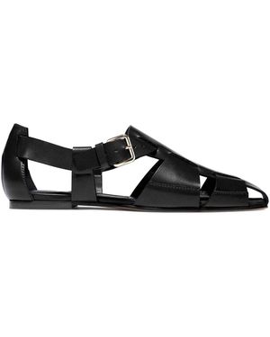 Emme Parsons Ernest Leather Sandals - Black