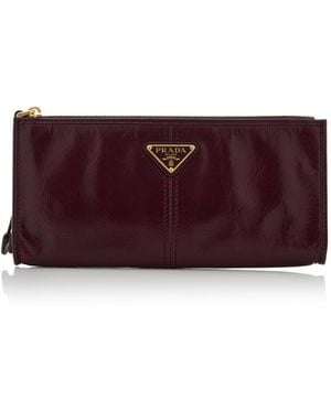 Prada Leather Pouch - Purple