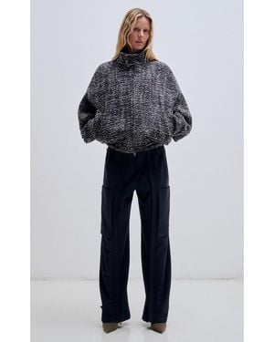 DARKPARK Lee Wool-Blend Bouclé Bomber Jacket - Blue
