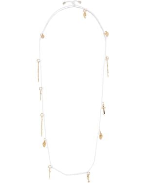 Gabriela Hearst Plated Charm Necklace - White