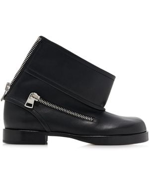 JW Anderson Leather Biker Boots - Black