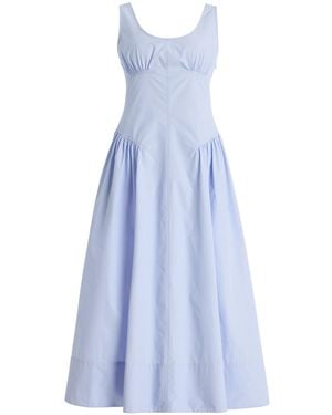 Proenza Schouler Kendall Tech-Cotton Midi Dress - Blue