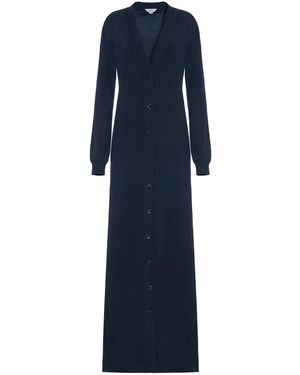 Malo Long Cashmere Cardigan - Blue