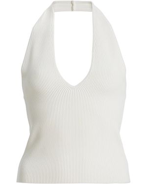 DL1961 Halter Top Instasculpt Rib - White