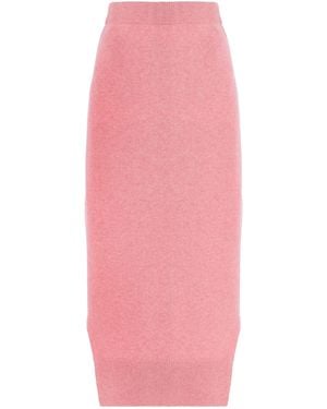 Barrie Cashmere Skirt - Pink