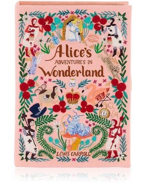 Olympia Le-Tan Adventures In Wonderland Book Clutch - Red