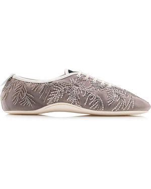 Dries Van Noten Crystal Embroidered Ballerina Trainers - Pink