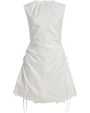 SIR. Klara Ruched Cotton Mini Dress - White