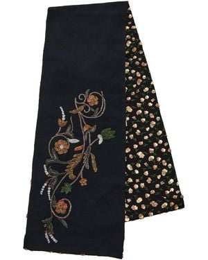 Dries Van Noten Embroidered Scarf - Black