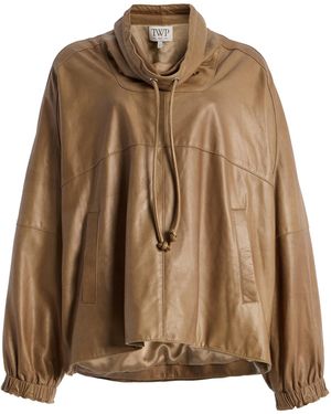 Twp Pull Me Over Leather Jumper - Brown