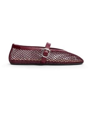 Alaïa Fishnet Ballet Flats - Purple