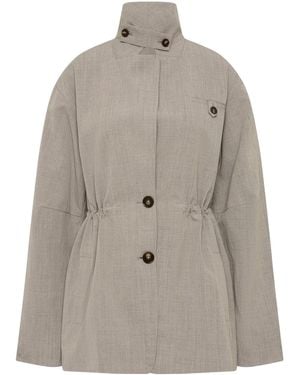 St. Agni Cinched Wool-Blend Jacket - Natural