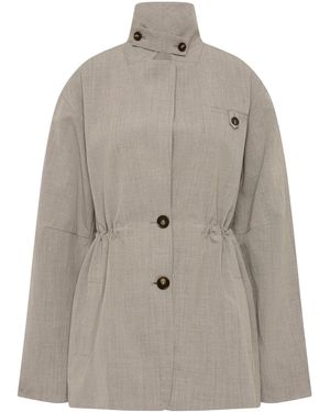 St. Agni Cinched Wool-Blend Jacket - Natural