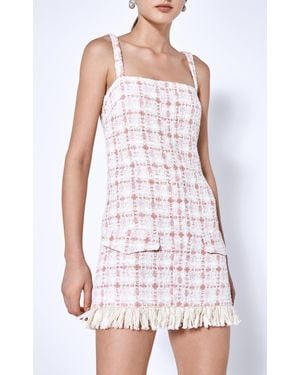 Alexis Linza Tweed Mini Dress - White