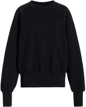 Les Tien Linda Classic Raglan-sleeve Cotton Sweatshirt - Black