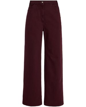 Another Tomorrow Denim Carpenter Trousers - Red
