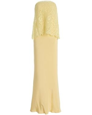 Rodarte Exclusive Layered Silk-Crepe Gown - Metallic