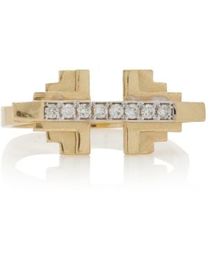 Her Story Empire 14K Diamond Ring - Metallic