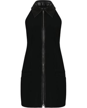 Proenza Schouler Emi Zipped Suiting Mini Dress - Black