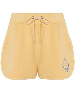 Les Tien Exclusive Club Moda Riviera Serena Cotton Shorts - Yellow