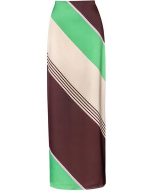 Baobab Renata Satin Maxi Skirt - Green