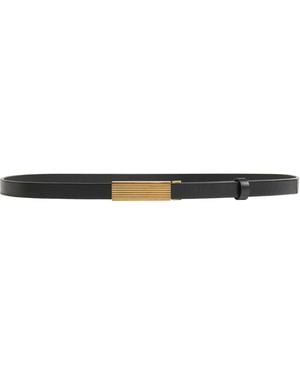 KHAITE Empire Leather Belt - White
