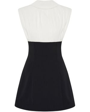 Rachel Gilbert Dion Pleated Mini Dress - White